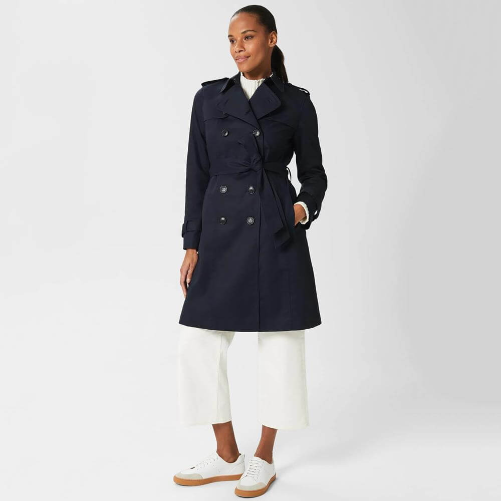 Hobbs black 2025 trench coat